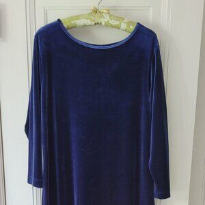 TALBOTS Velvet Holiday Dress - Deep Blue